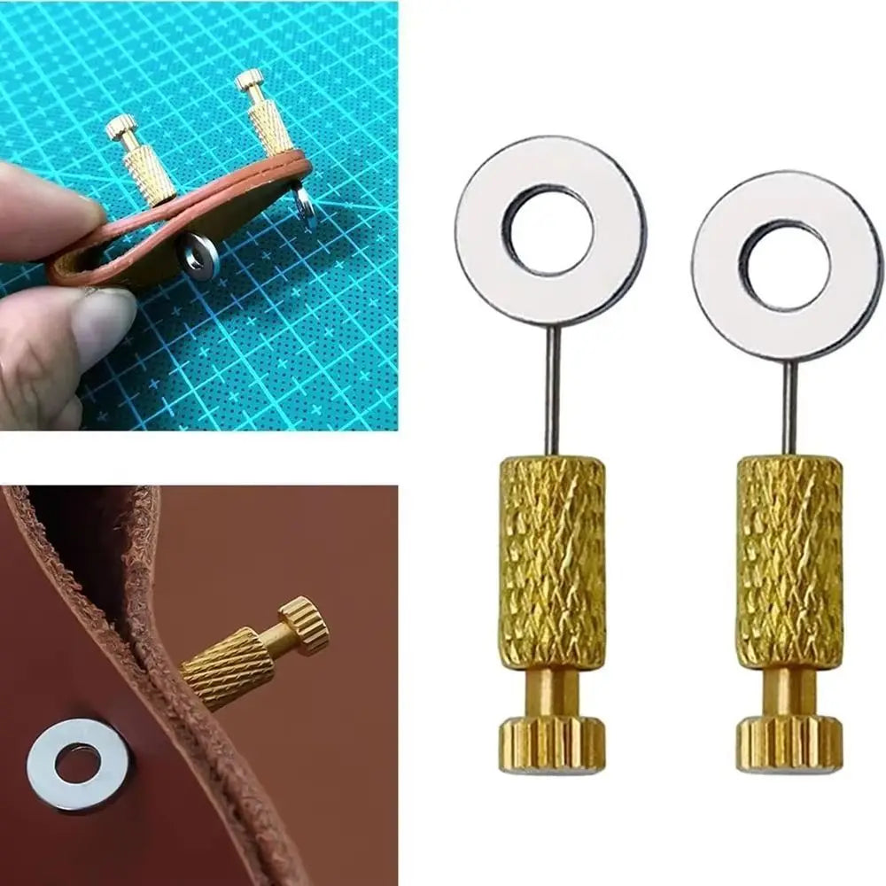 Leather Craft Suture Positioning Needles – Brass & Steel 5pc Leather Craft Tool Axl