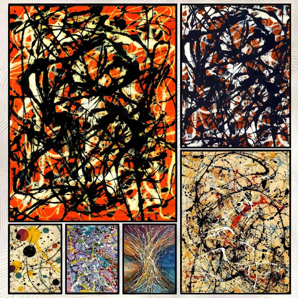 Jackson Pollock HD PVC Wall Art Poster – Self-Stick Decor Wall Art Poster Axl