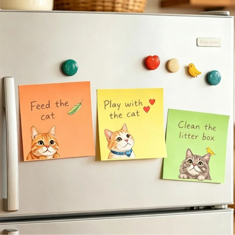 Macaron Cat Sticky Notes – Kawaii Memo Pads 50 Sheets Kawaii Memo Pads Axl