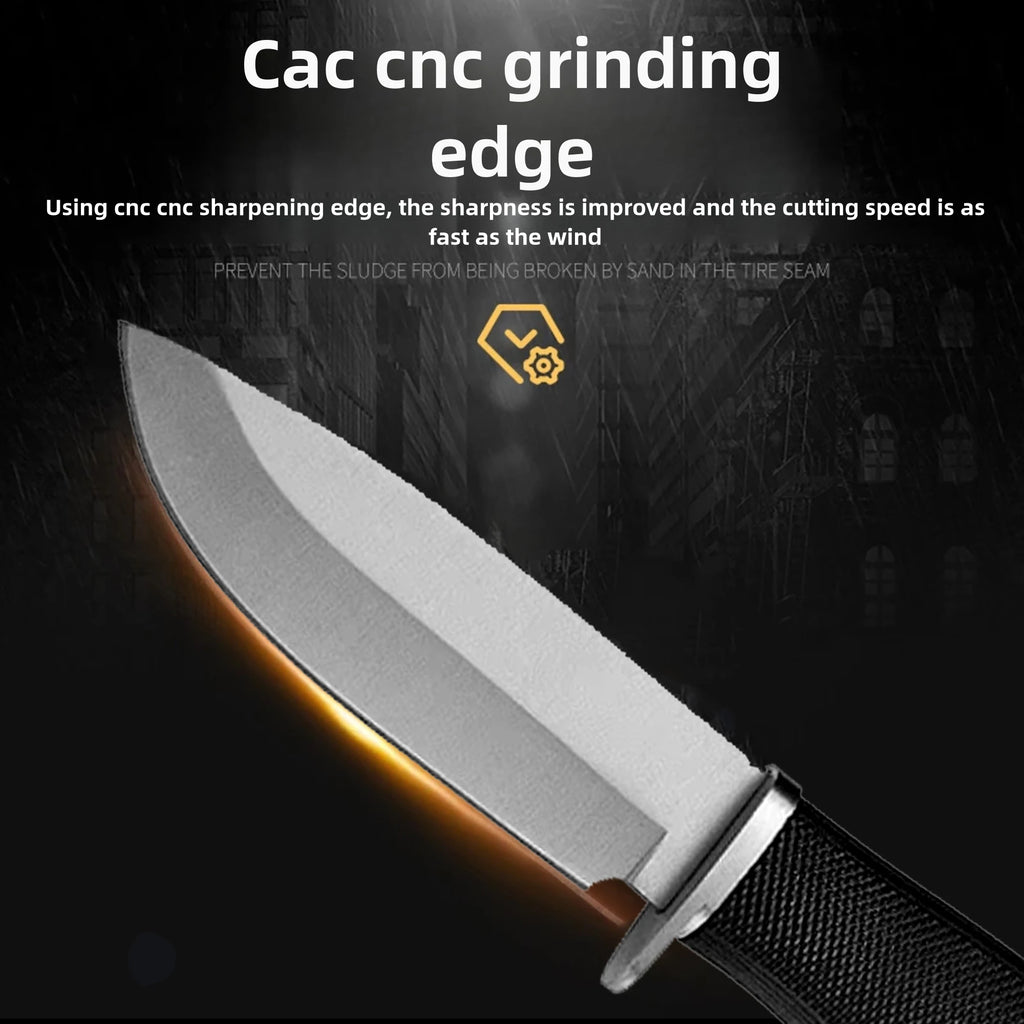 Fixed Blade EDC Knife – Stainless Steel Outdoor Knife & Sheath Fixed Blade Knife Axl