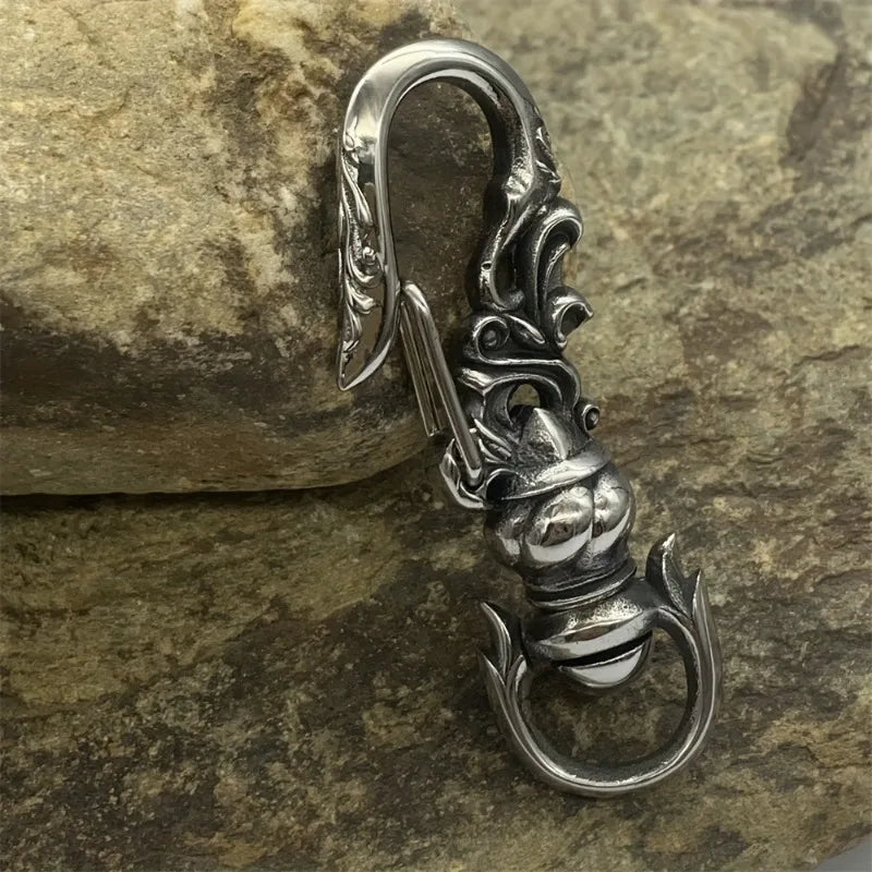 Stainless Steel Punk Carabiner Keychain | Lobster Clasp Key Hook Carabiner Keychain Axl