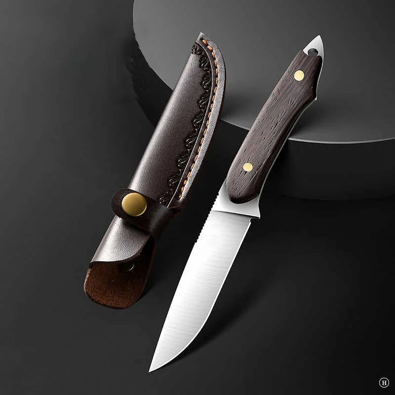 Forged Kitchen Knife – 4Cr13 Steel & Wood Handle + Sheath Kitchen Knife Axl