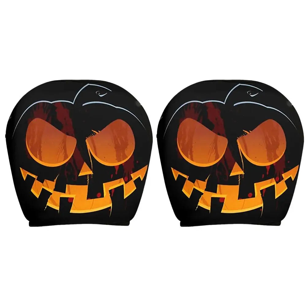 Cartoon Eyes Car Headrest Covers – 2-Pack Halloween Decor Car Headrest Cover Axl 01
