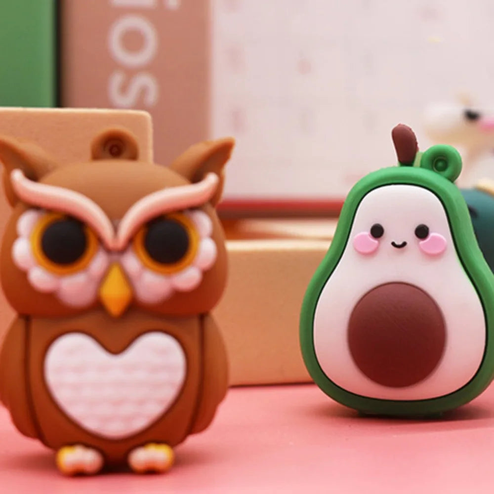 Kawaii Animal Mini Pencil Sharpener with Keychain – Cartoon Mini Pencil Sharpener Axl