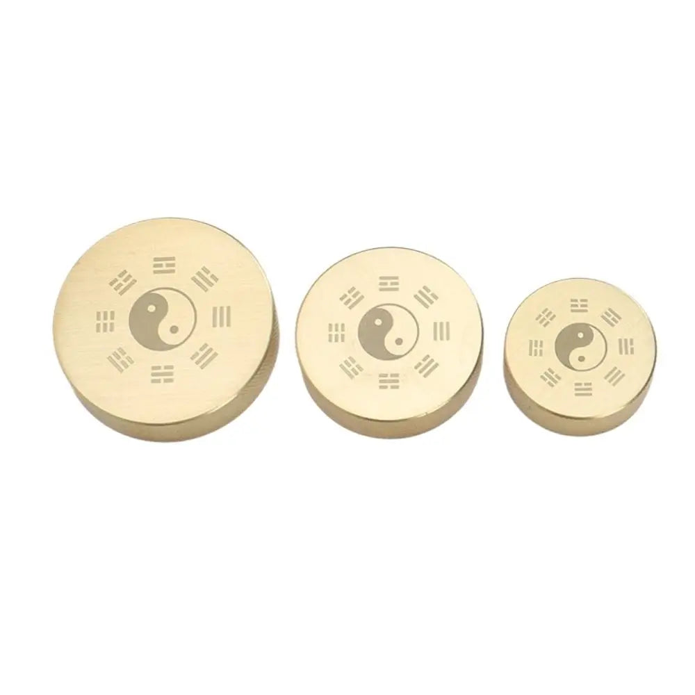 Solid Brass BaGua Paperweight – Chinese Brush Rest Décor Brass Paperweight Axl