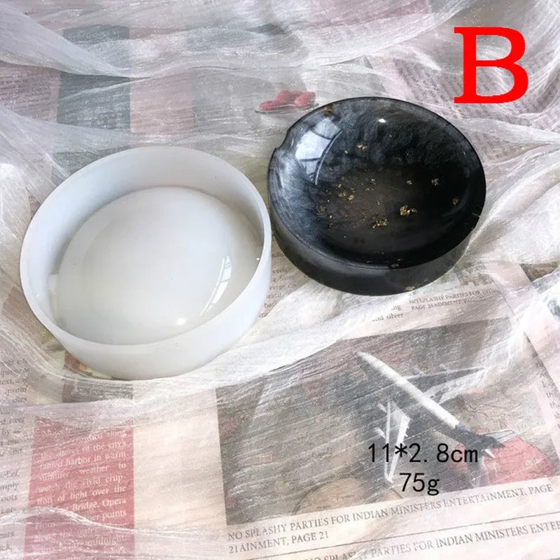 Silicone Ashtray Resin Mold – Heart & Square DIY Epoxy Craft Resin Craft Mold Axl B