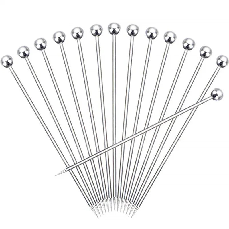 Stainless Steel Cocktail Picks – Martini & Fruit Picks 10/50/100 Pcs Cocktail Picks Axl
