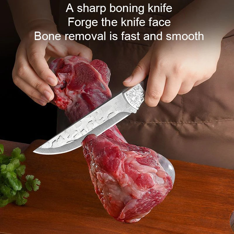 Hand-Forged Stainless Steel Boning Knife Set – Chef's Knife Boning Knife Set Axl