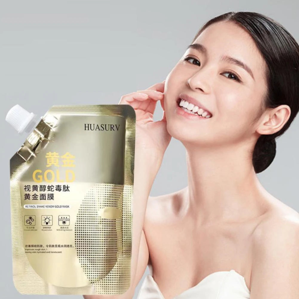 2-Pack Retinol Gold Peptide Face Mask – Moisturizing & Oil Control Gold Peptide Face Mask Axl
