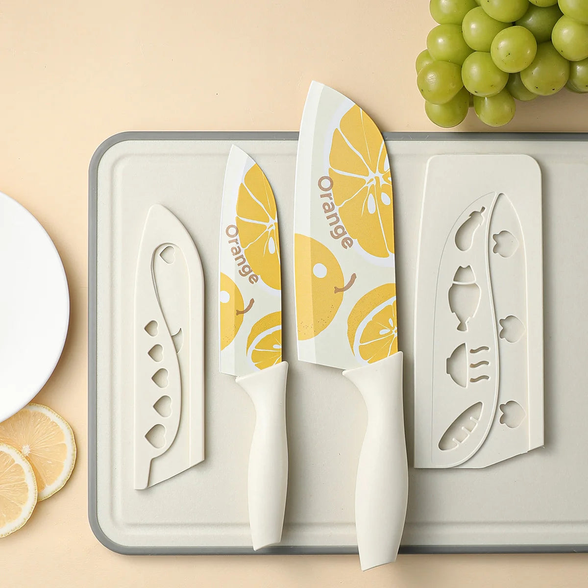 SHENJIU Stainless Steel Chef's Knife Set with Scabbards Chef Knife Set Axl 2PCS