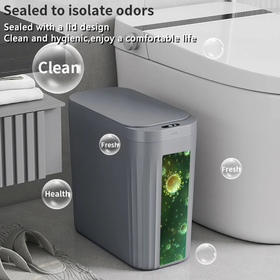 ONEKA Sensor Slim Trash Can – Touchless Auto-Open Wastebasket Sensor Trash Can Axl