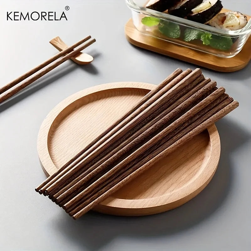 5-Pack Natural Wooden Chopsticks – No Paint No Wax Wooden Chopsticks Axl