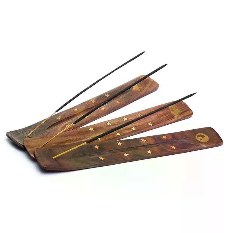 Natural Wood Incense Stick Holder & Ash Catcher | Home Décor Incense Holder Axl