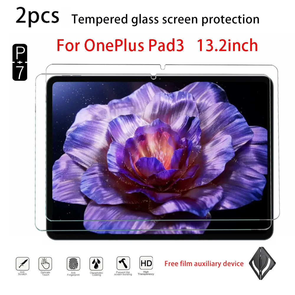 2-Pack Tempered Glass Screen Protector OPPO Pad 4 Pro & OnePlus Pad 3 13.2" Tablet Screen Protector Axl For oneplus pad3