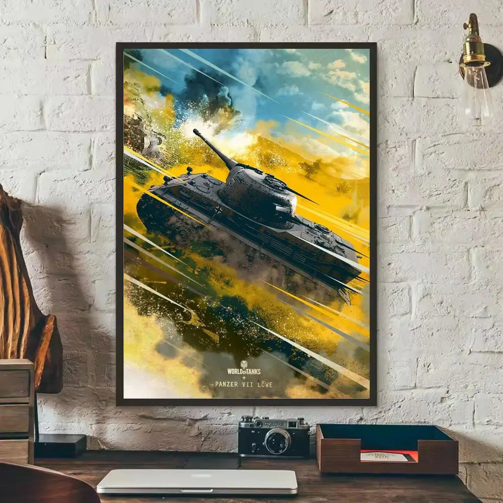 World of Tanks Game Wall Poster Removable Sticker Mural Decal Wall Sticker Mural Axl