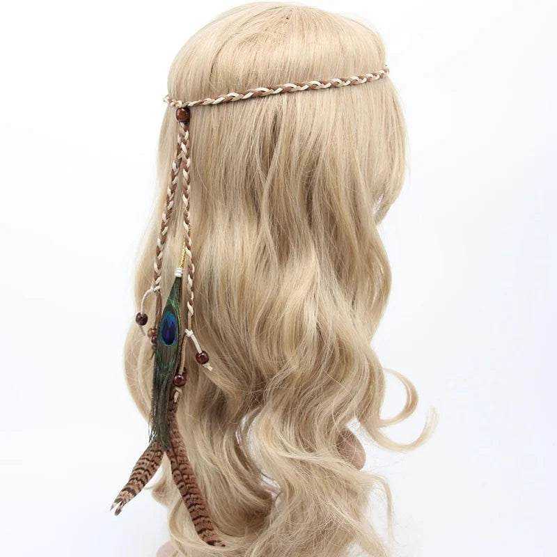 Feather Headband – Boho Festival Hairband & Headdress Feather Headband Axl
