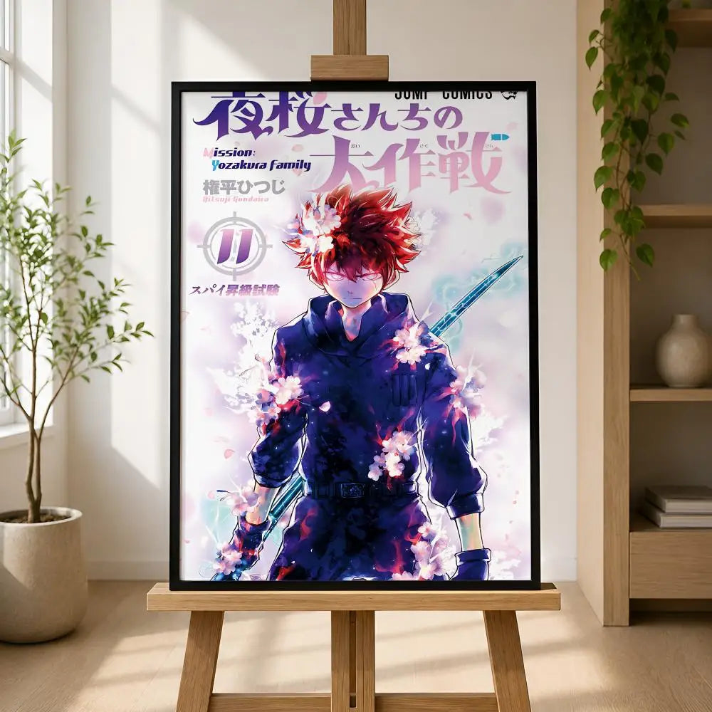 Mission Yozakura Family Anime Poster – Self-Adhesive Wall Art Anime Wall Poster Axl
