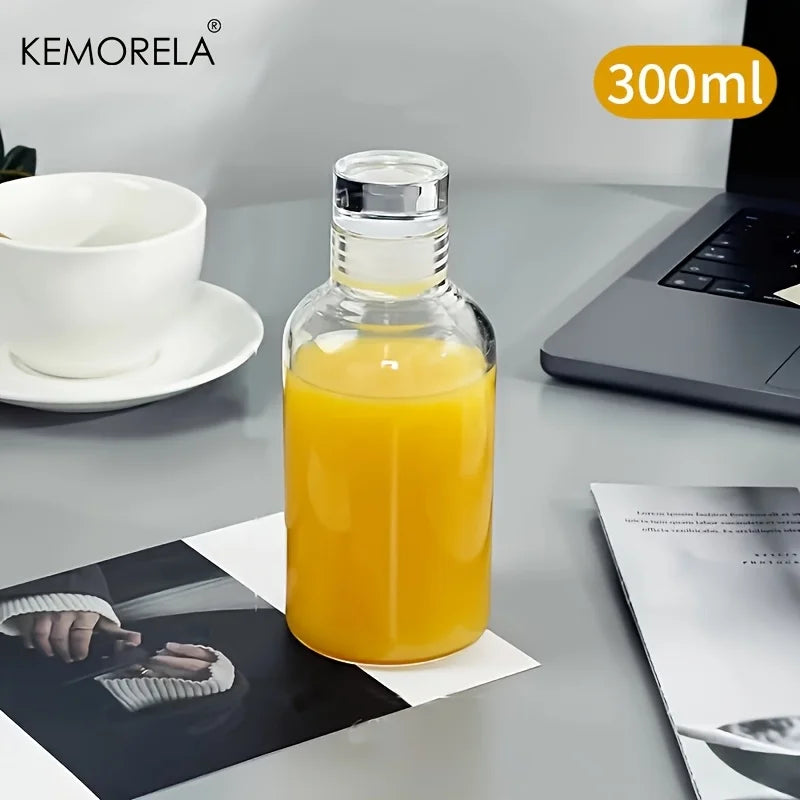 KEMORELA Clear Glass Water Bottle 300/500/750ml Leak-Resistant Glass Water Bottle Axl 300ml 300-750ml