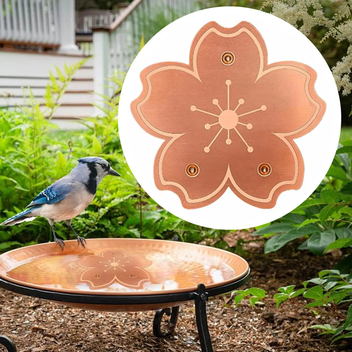 Copper Bird Bath Cleaning Disk – All-Season Algae Reducer Bird Bath Accessory Axl
