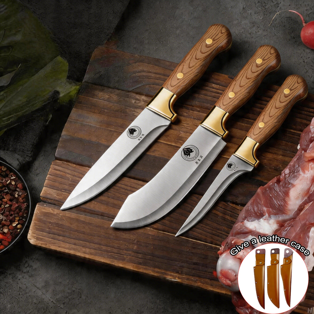 YRIDEFE Boning Knife Set 1–3 Pc | Sharp Meat & Bone Knife Boning Knife Set Axl