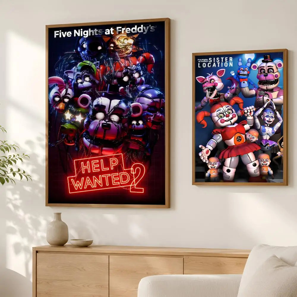 FNAF Self-Stick HD PVC Wall Art Poster – Waterproof Decor Wall Art Poster Axl