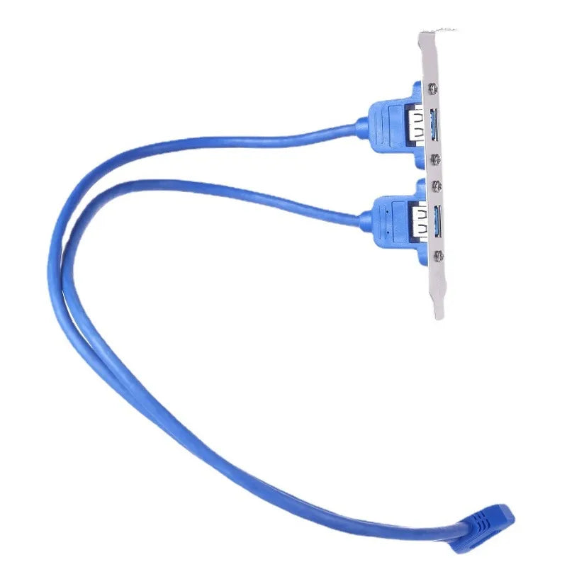 20-Pin to Dual USB 3.0 Motherboard Bracket Adapter Cable 50cm USB Bracket Adapter Axl