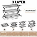 Foldable 2/3/4 Tier Cooling Rack – Stackable Wire Grid Baking Stand Baking Cooling Rack Axl 3 LAYER