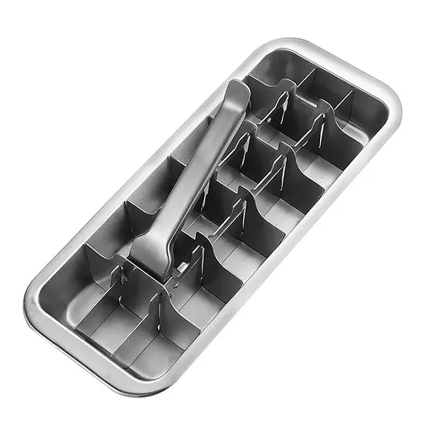 18-Slot Stainless Steel Ice Cube Tray | Easy-Release Lever Ice Cube Tray Axl Blue