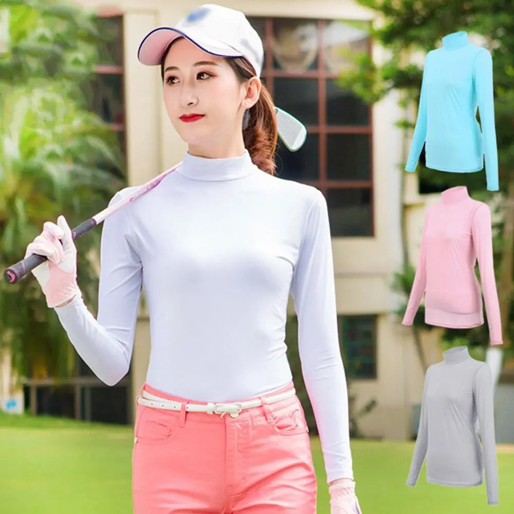 Women's UV Protection Long Sleeve Golf Shirt – Quick-Dry Top Women's Golf Shirt Axl