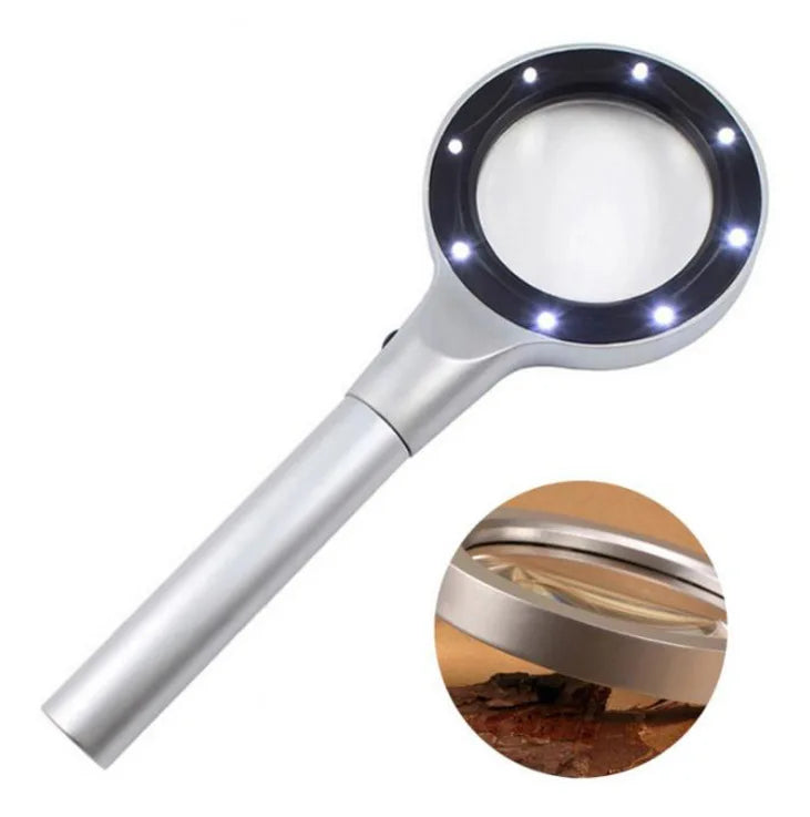 LED Magnifying Glass – Zinc Alloy Metal & Optical Glass Lens LED Magnifying Glass Axl