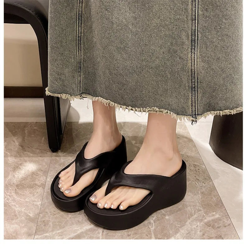Women's EVA Wedge Platform Flip Flops – Beach Sandals Wedge Platform Sandals Axl