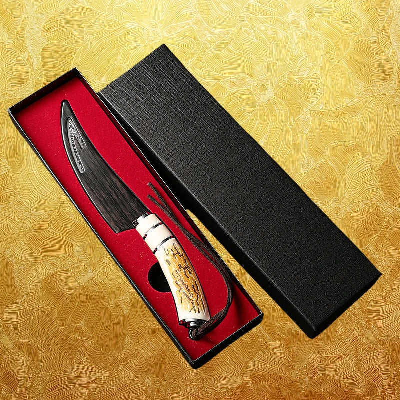 Damascus Curved Boning Knife | Stainless Steel Fruit & Meat Knife Boning Knife Axl
