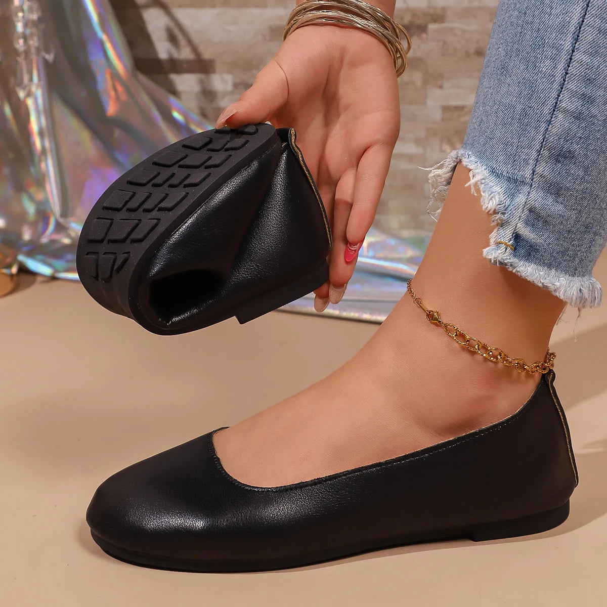 Women's Slip-On Flat Casual Shoes – Plus Size | VKJF Women's Casual Flats Axl