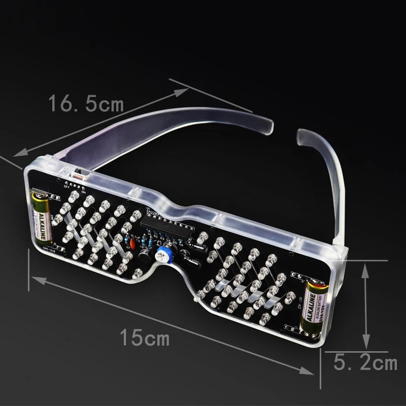 Voice-Activated LED Flashing Glasses DIY Soldering Kit DIY Electronics Kit Axl