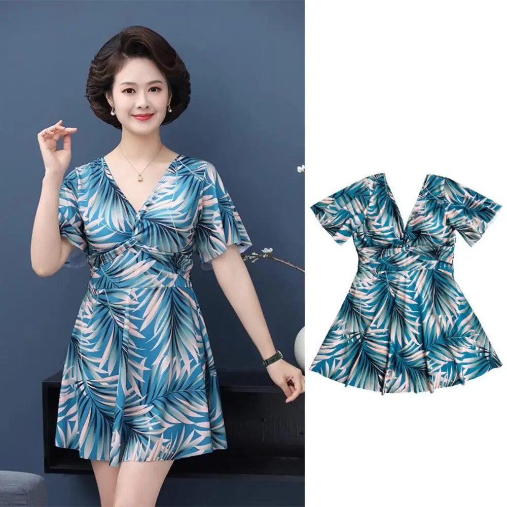 Women's Plus Size Floral Bikini Set | One Shoulder Swimsuit Women's Swimsuit Set Axl