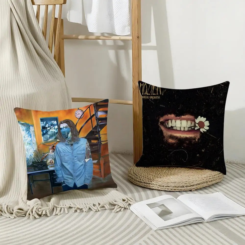 Hozier Linen Cushion Cover – Breathable Pillowcase Hidden Zipper Cushion Cover Axl