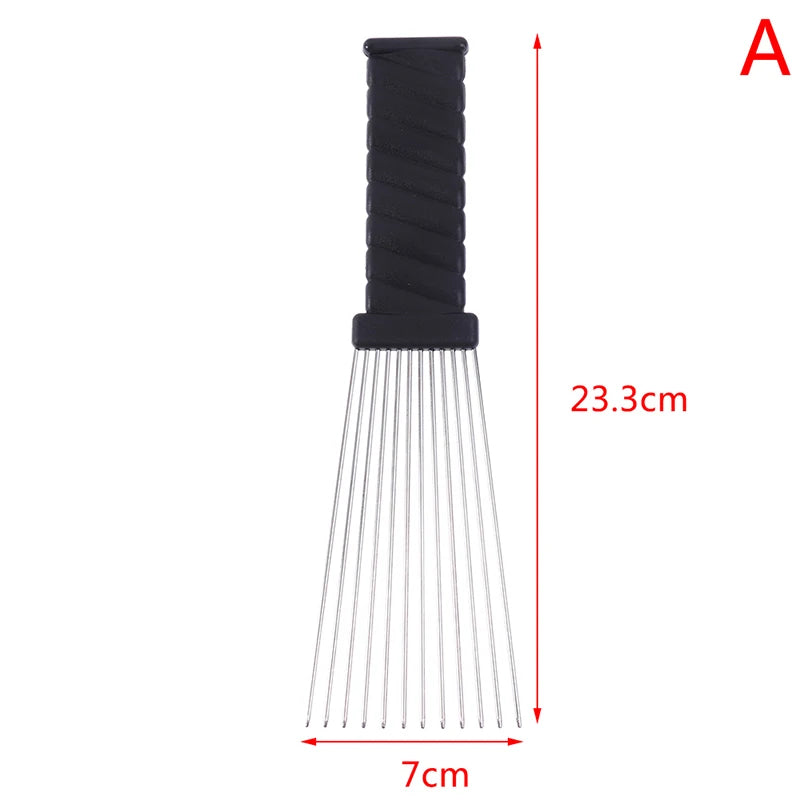 Black Fist Afro Metal Comb – Wide Tooth Natural Hair Pick Afro Hair Pick Comb Axl A