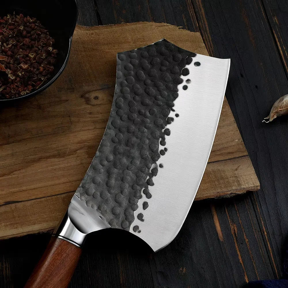 Chinese Forged Chef Knife 5Cr15MoV Steel Cleaver & Boning Knife Chef Cleaver Knife Axl