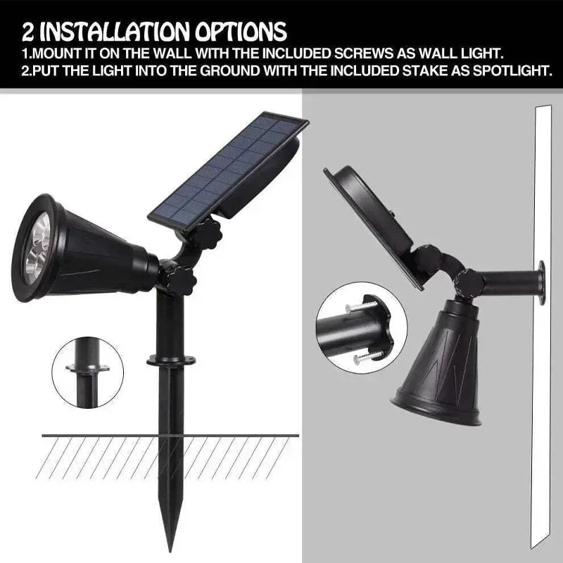 9 LED Solar Spotlight IP65 Waterproof Outdoor Garden Pathway Lamp Solar Garden Spotlight Axl