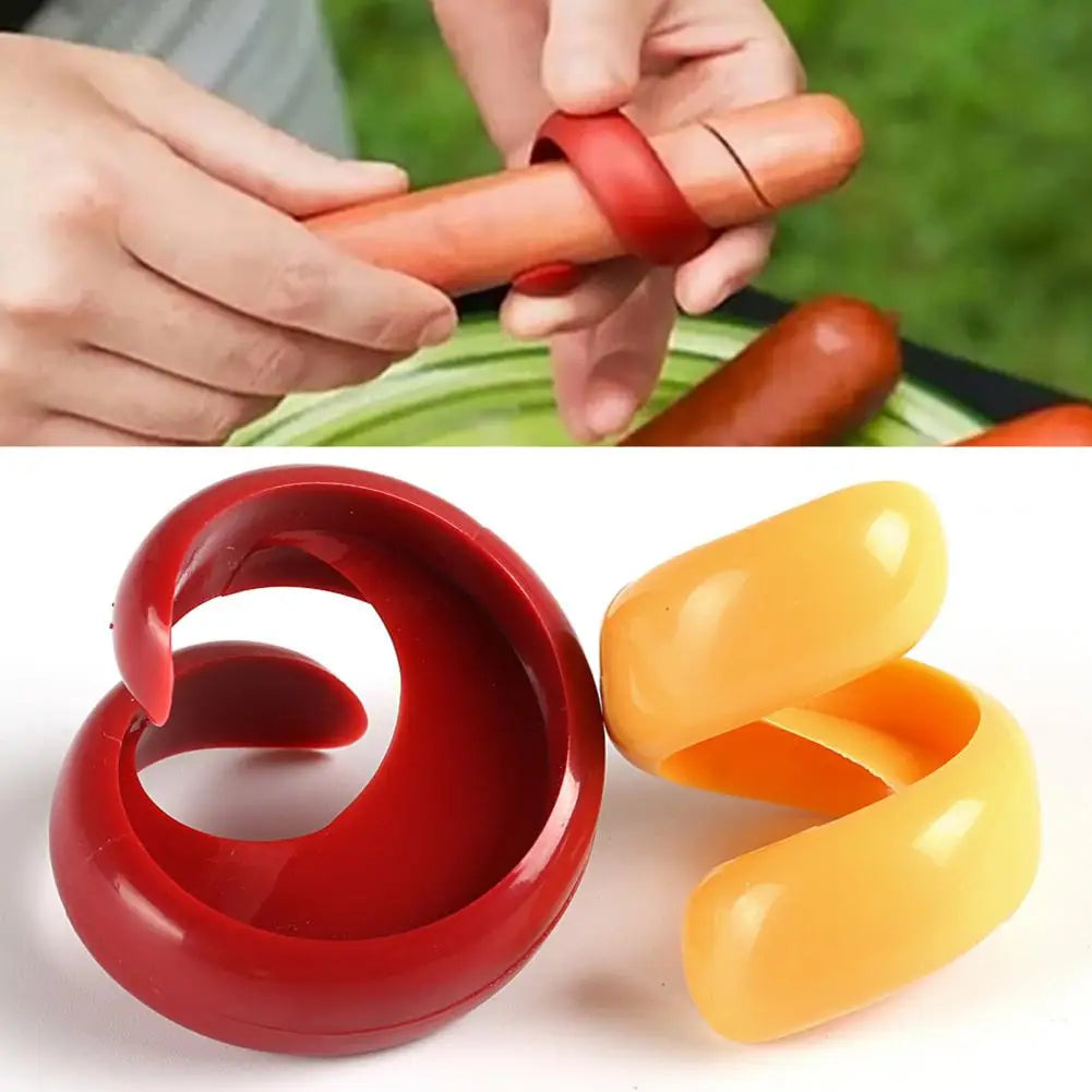 Silicone Hot Dog Slicer & Sausage Cutter Mold | BBQ Kitchen Tool Sausage Cutter Mold Axl