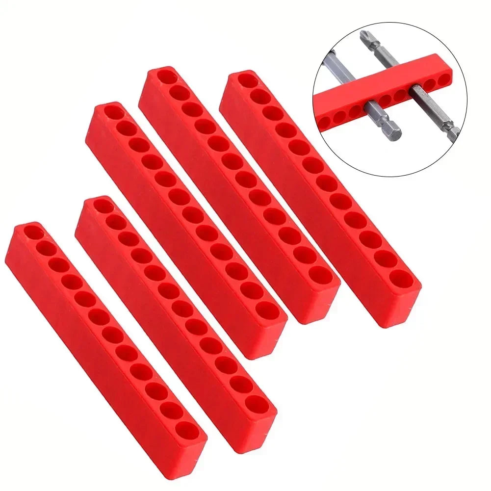 5-Pack 12-Hole Hex Bit Organizer – 1/4" Screwdriver Bit Holder Bit Holder Organizer Axl