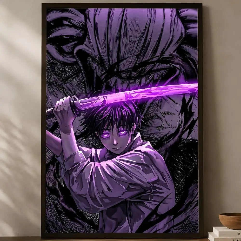 Yuta Okkotsu Anime Self-Stick Wall Poster – HD Waterproof Art Anime Wall Poster Axl White07 60X90cmNoframe