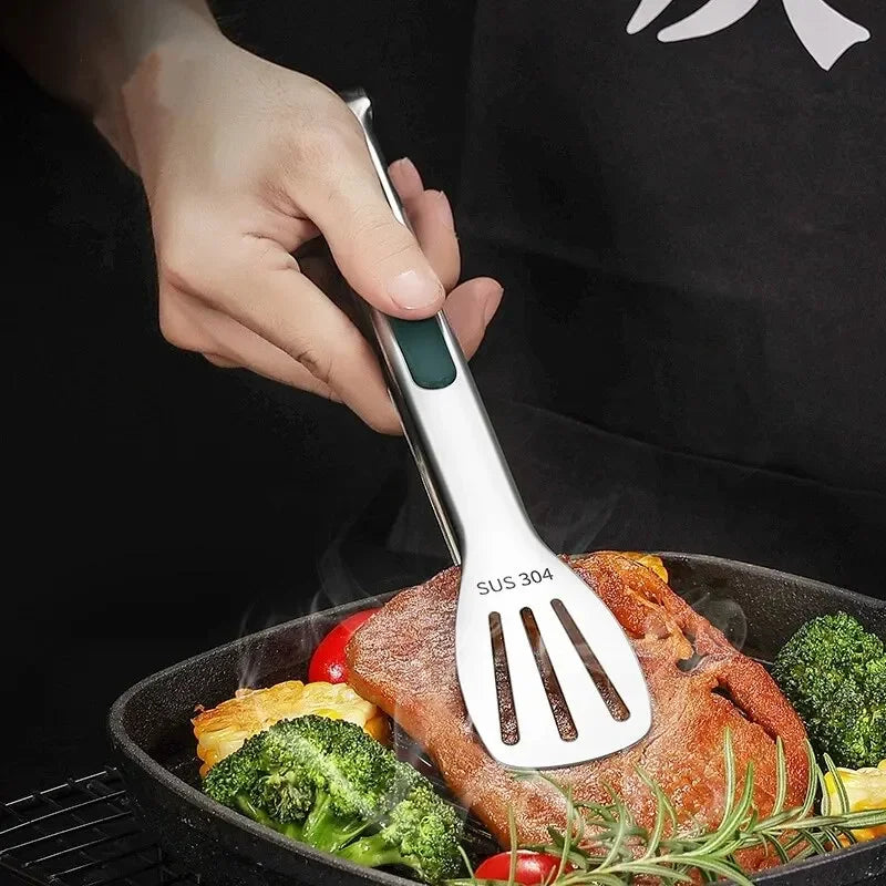 Stainless Steel Non-Slip Food Tongs – BBQ, Grill & Kitchen Kitchen Food Tongs Axl