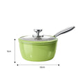 PGY Ceramic Nonstick Saucepan with Lid | 16/18/20cm All Cooktops Ceramic Nonstick Saucepan Axl 16cm Green