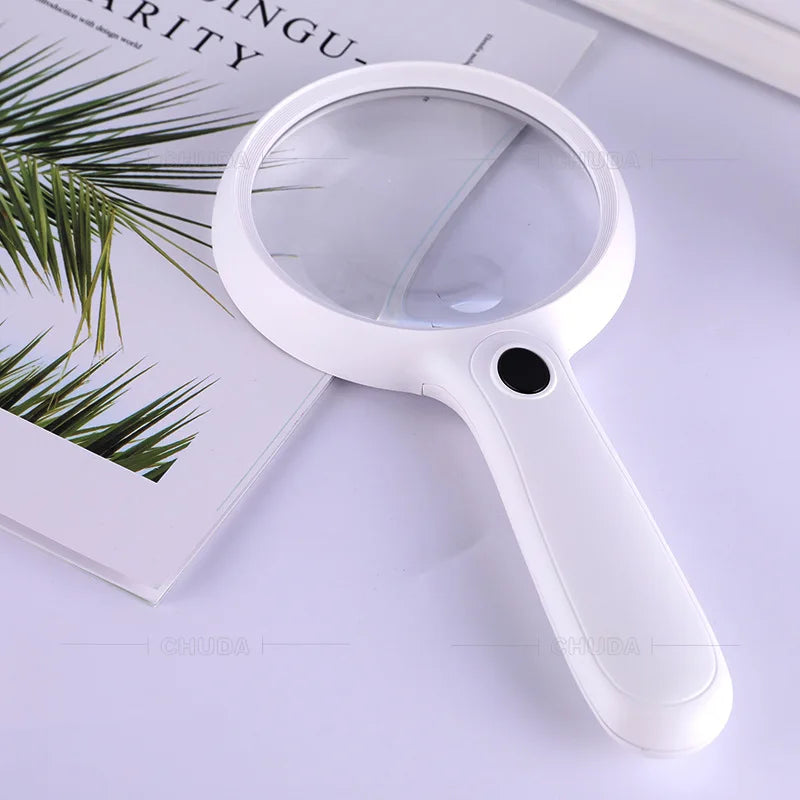 120mm Handheld Magnifying Glass with 14 LED Lights LED Magnifying Glass Axl