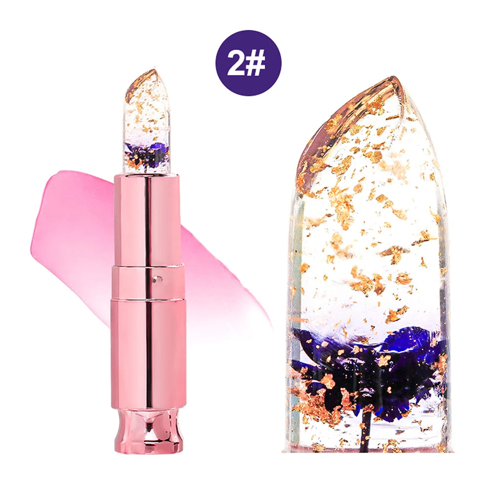 Crystal Jelly Lip Balm – Color Change Gold Foil Moisturizer Jelly Lip Balm Axl