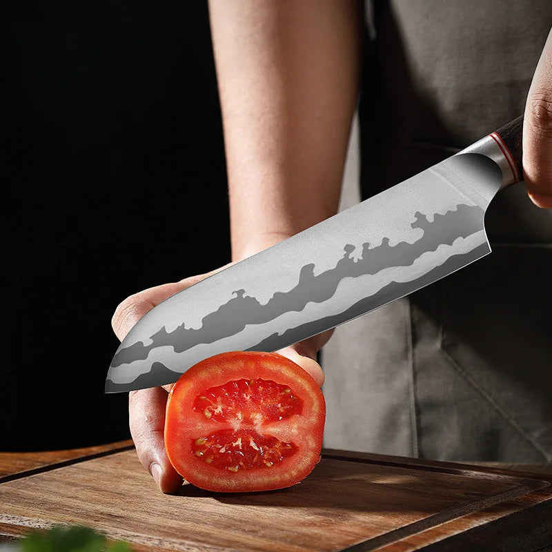 XUAN FENG D2 Steel Chef's Slicer Knife – 9" Wood Handle Blade Chef's Slicer Knife Axl