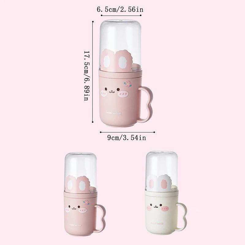 Kids Cartoon Mouthwash Cup & Toothbrush Holder | Travel Set Toothbrush Cup Holder Axl