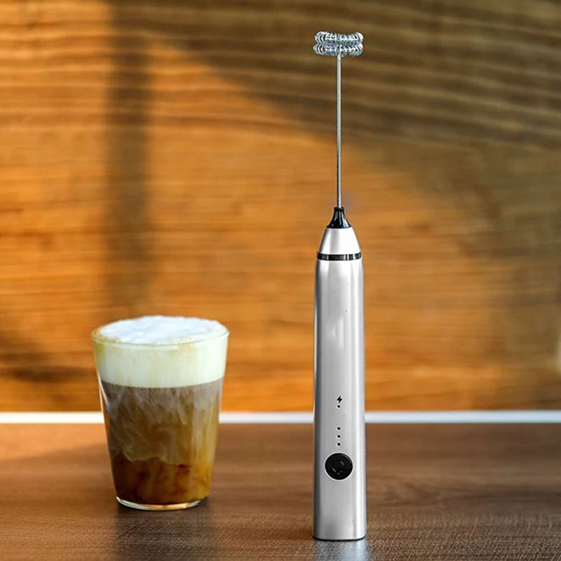 Wireless Rechargeable Handheld Milk Frother – High-Speed Blender Handheld Milk Frother Axl
