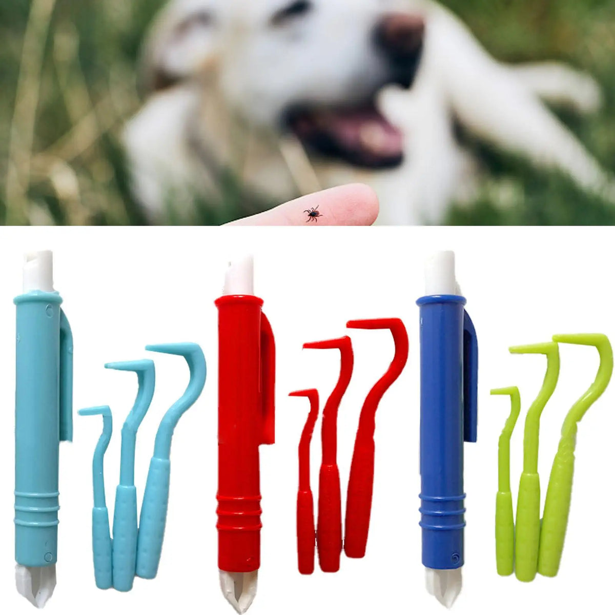 4-Piece Pet Tick Remover Kit – Hooks & Tweezers for Dogs & Cats Pet Tick Remover Kit Axl